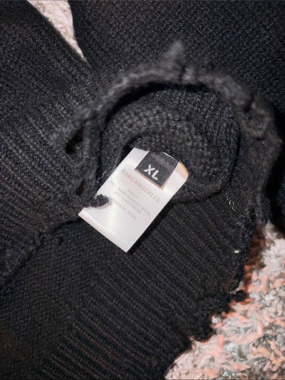 Black Crewneck Sweater - Bare knuckles